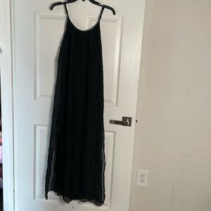 Vintage envy silk blend maxi dress